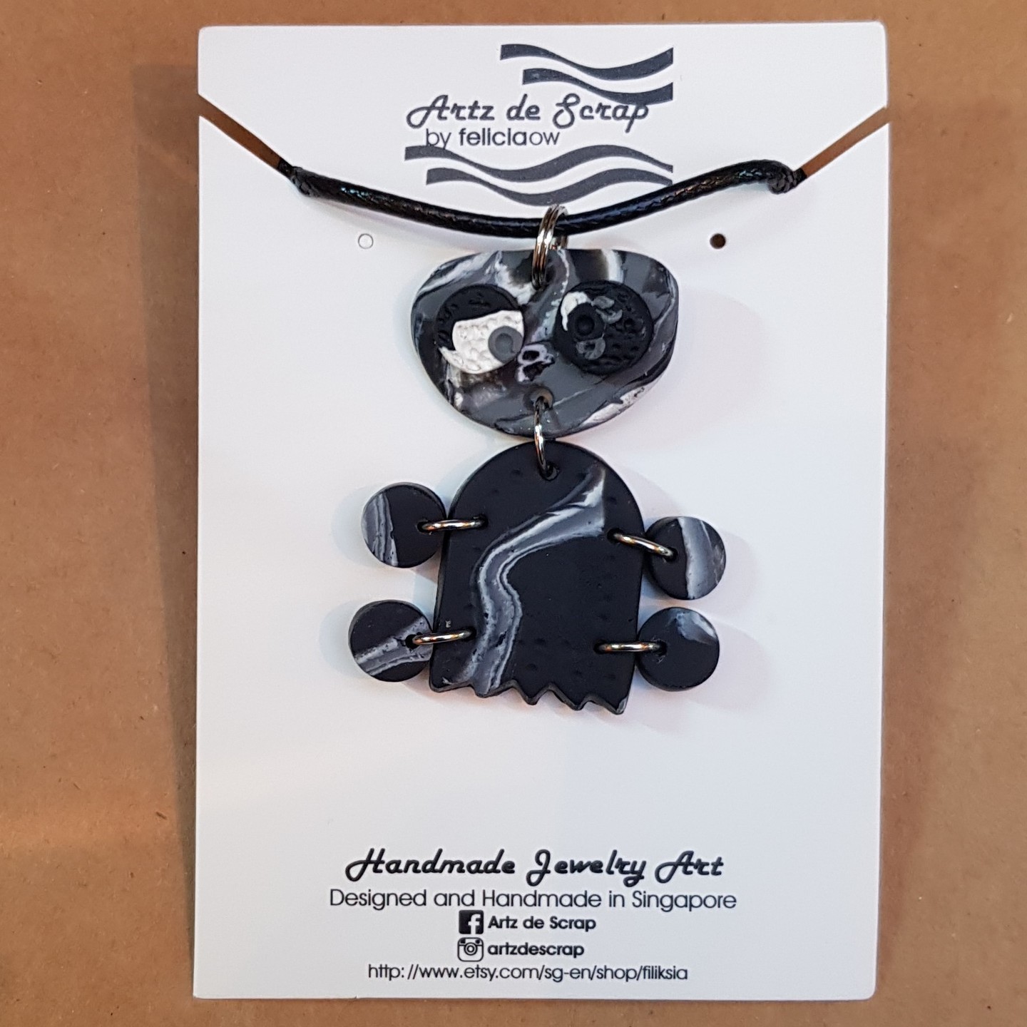 Black Ensemble - Robot Necklace