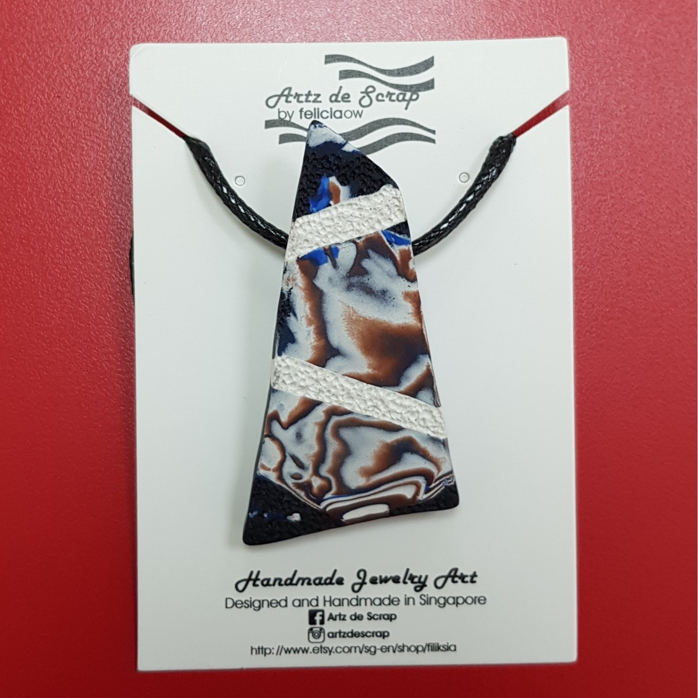 Textured Terrain - Large Trapezium Necklace
