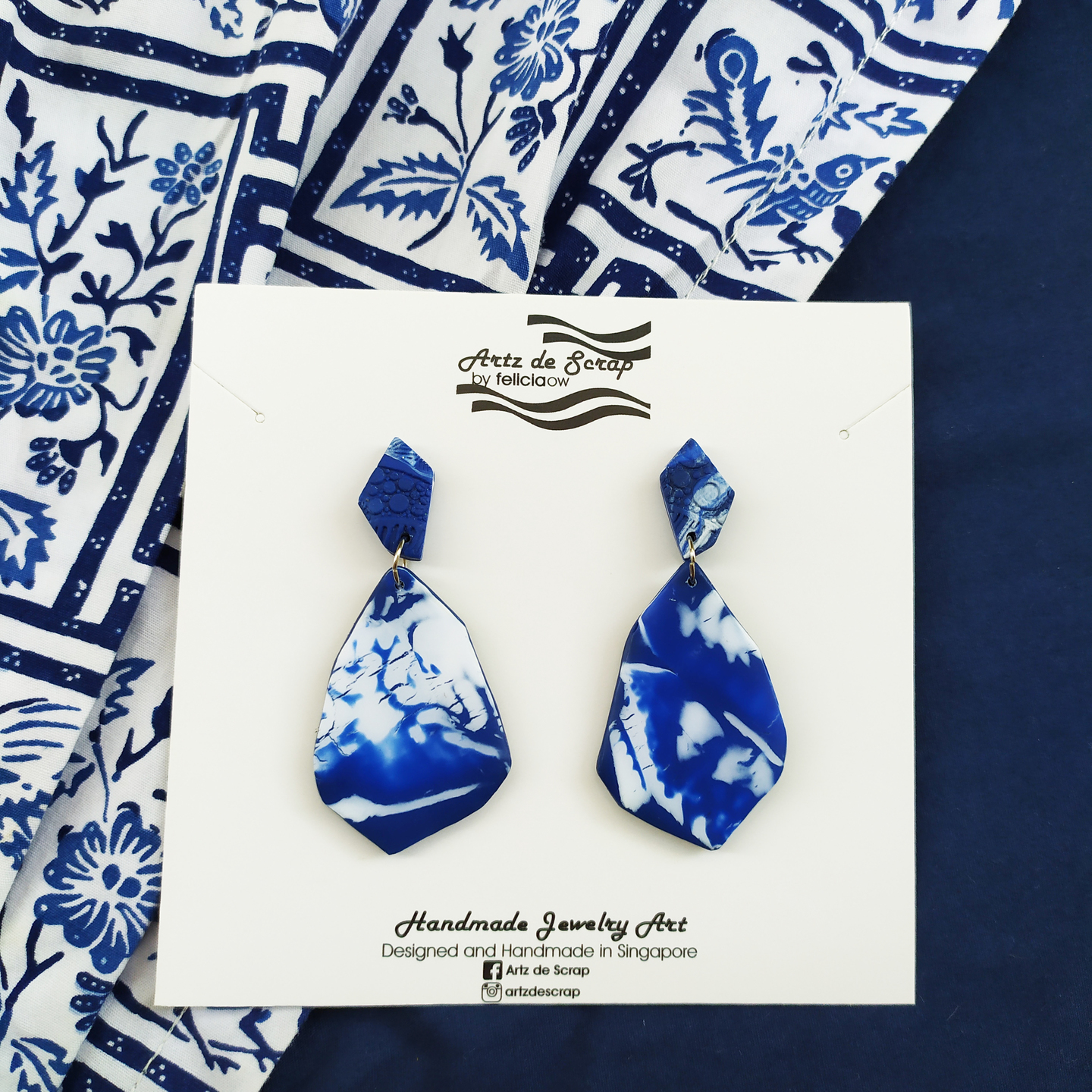 Blueprint - Batik Gem Earrings