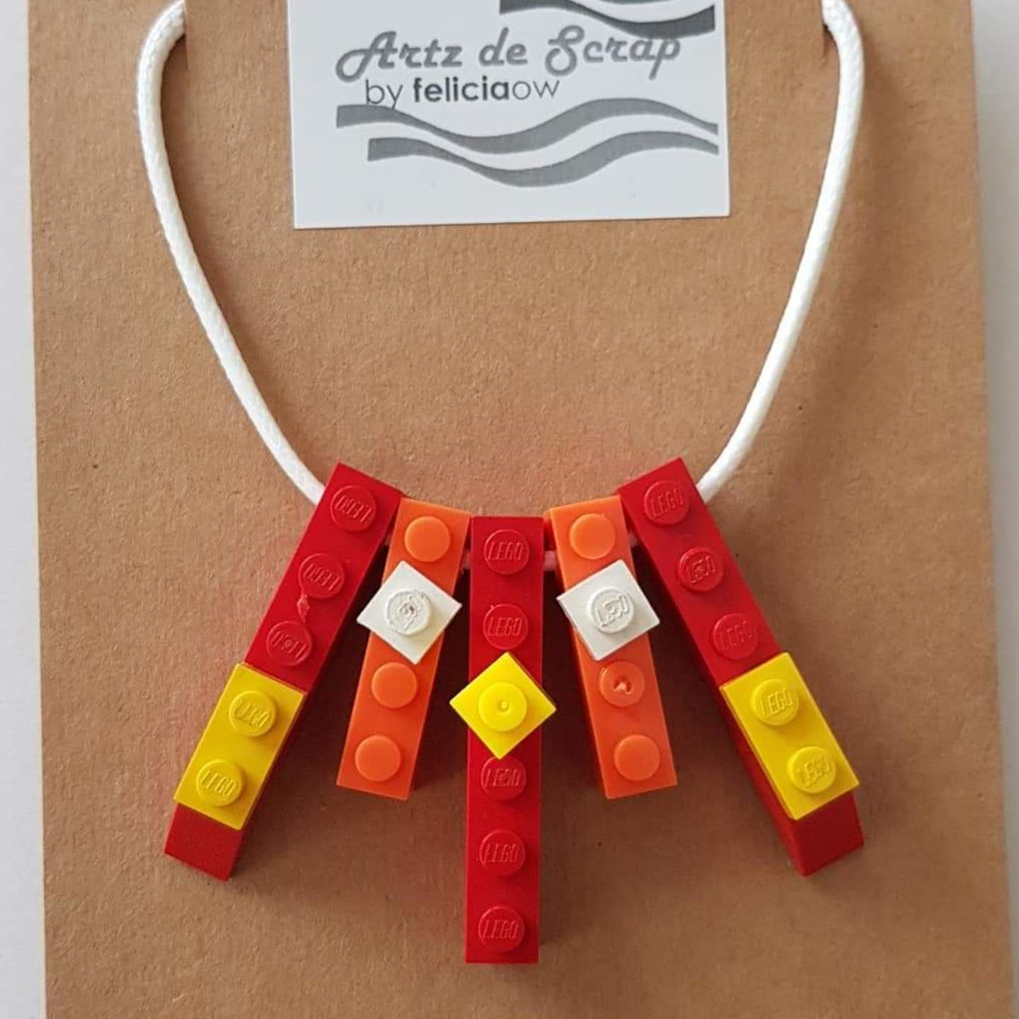 Coloured Bricks - Fan Necklace
