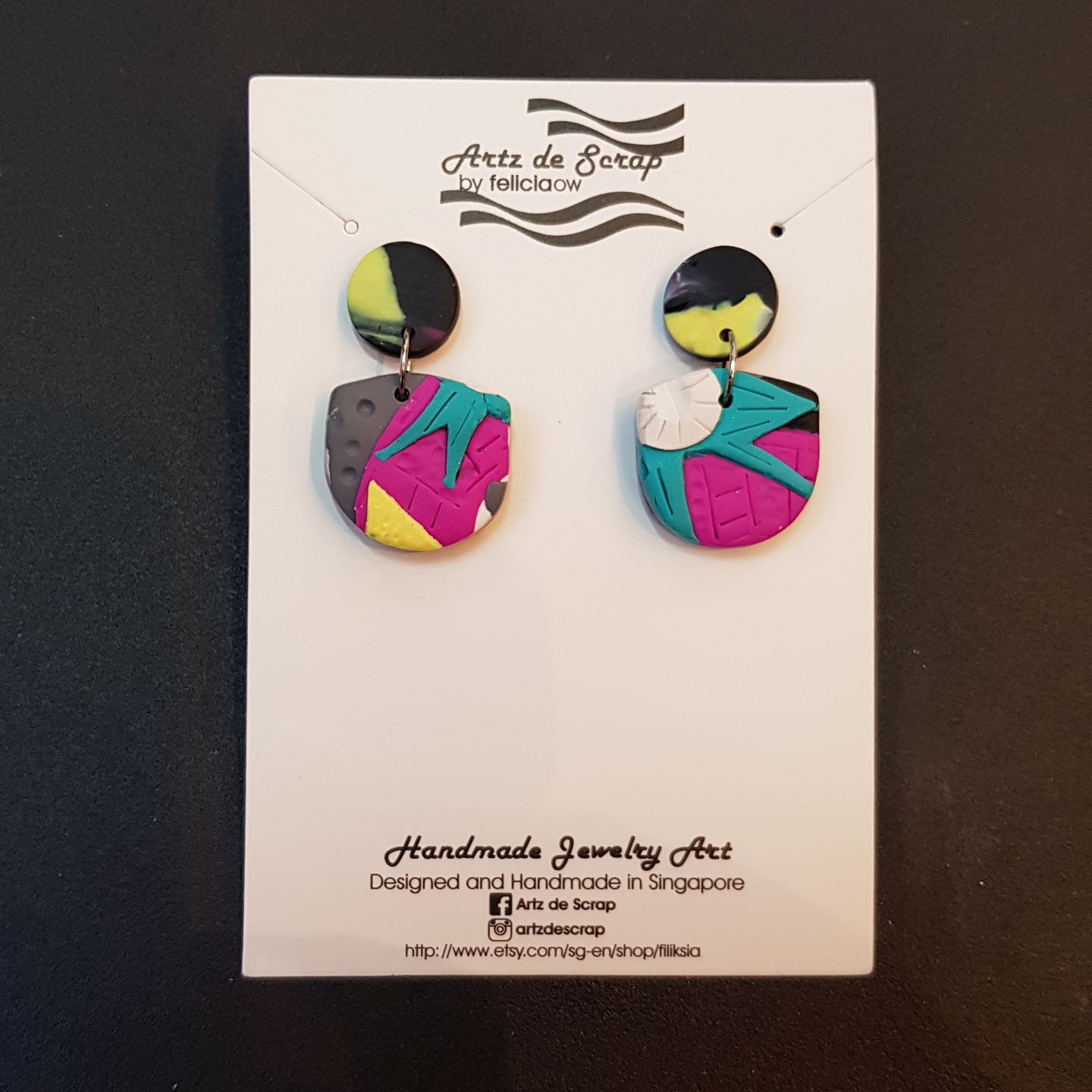 Pop Art - Shield Earrings