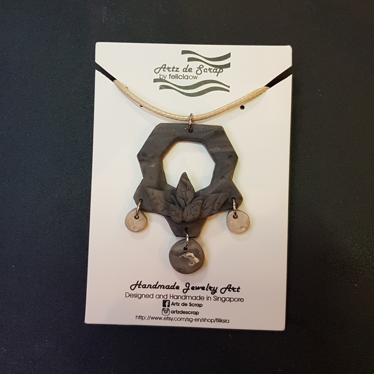 Pearl - Shield Drop Necklace