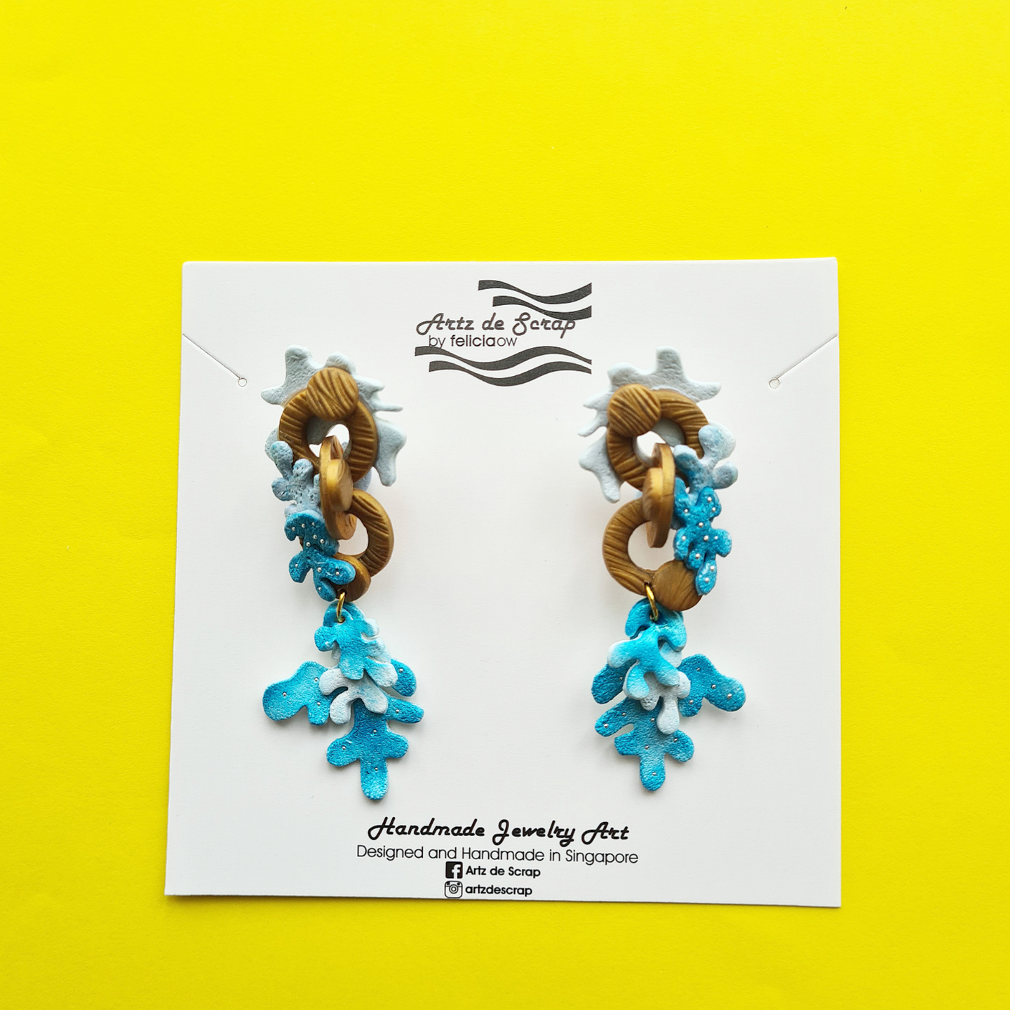 Corals Adventure - Coral Link Dangle Earrings
