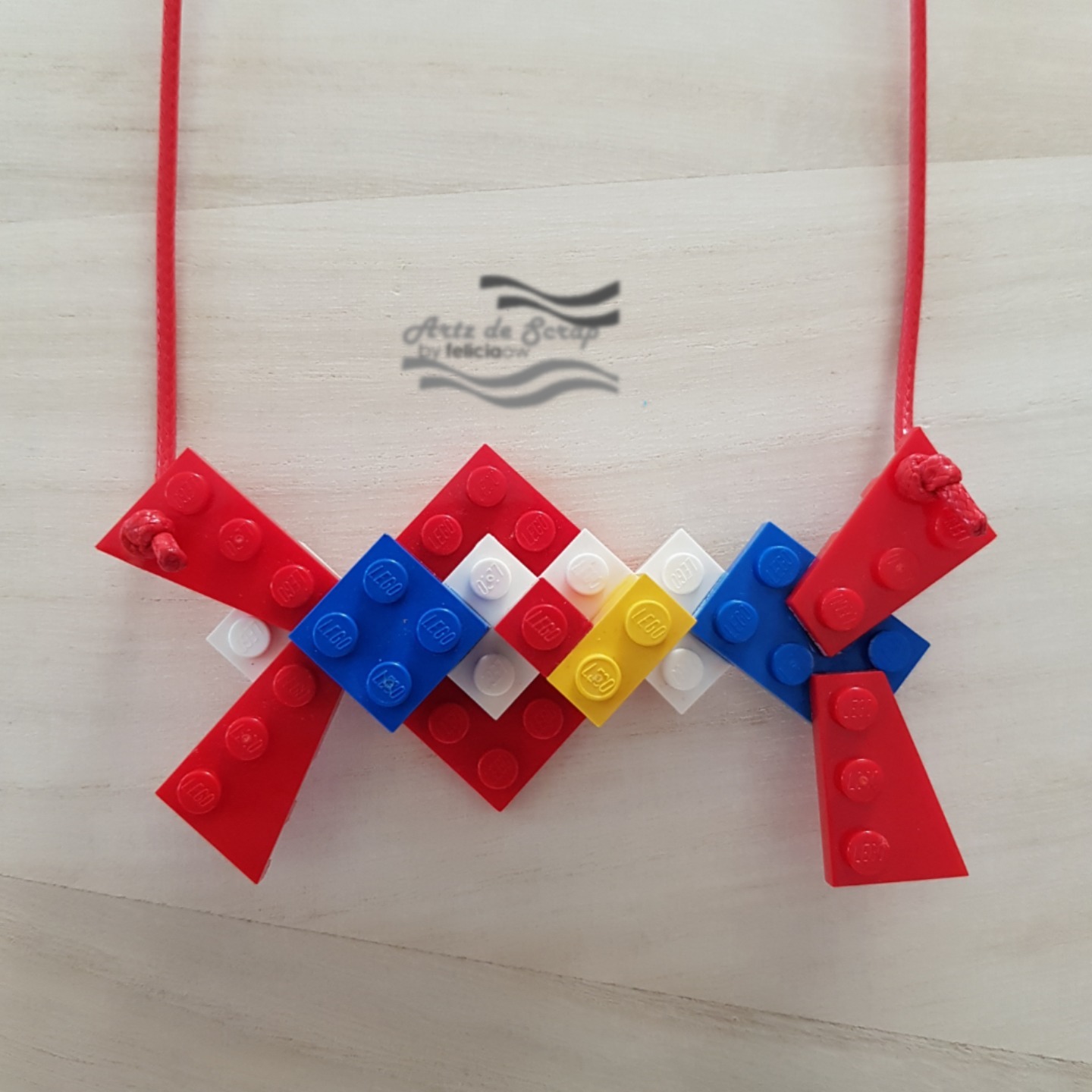 Coloured Bricks - Wings Necklace