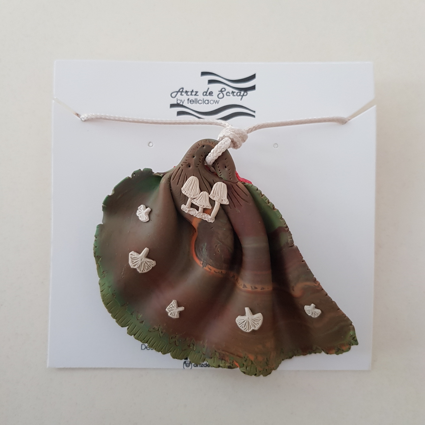 Into The Woods - Mushroom Necklace 2-sided