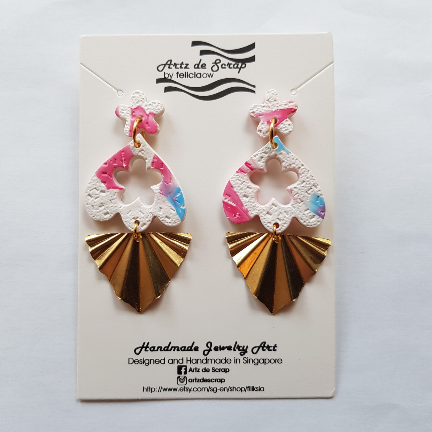 A Piece Of My Heart - Petal Drop Dangle Earrings