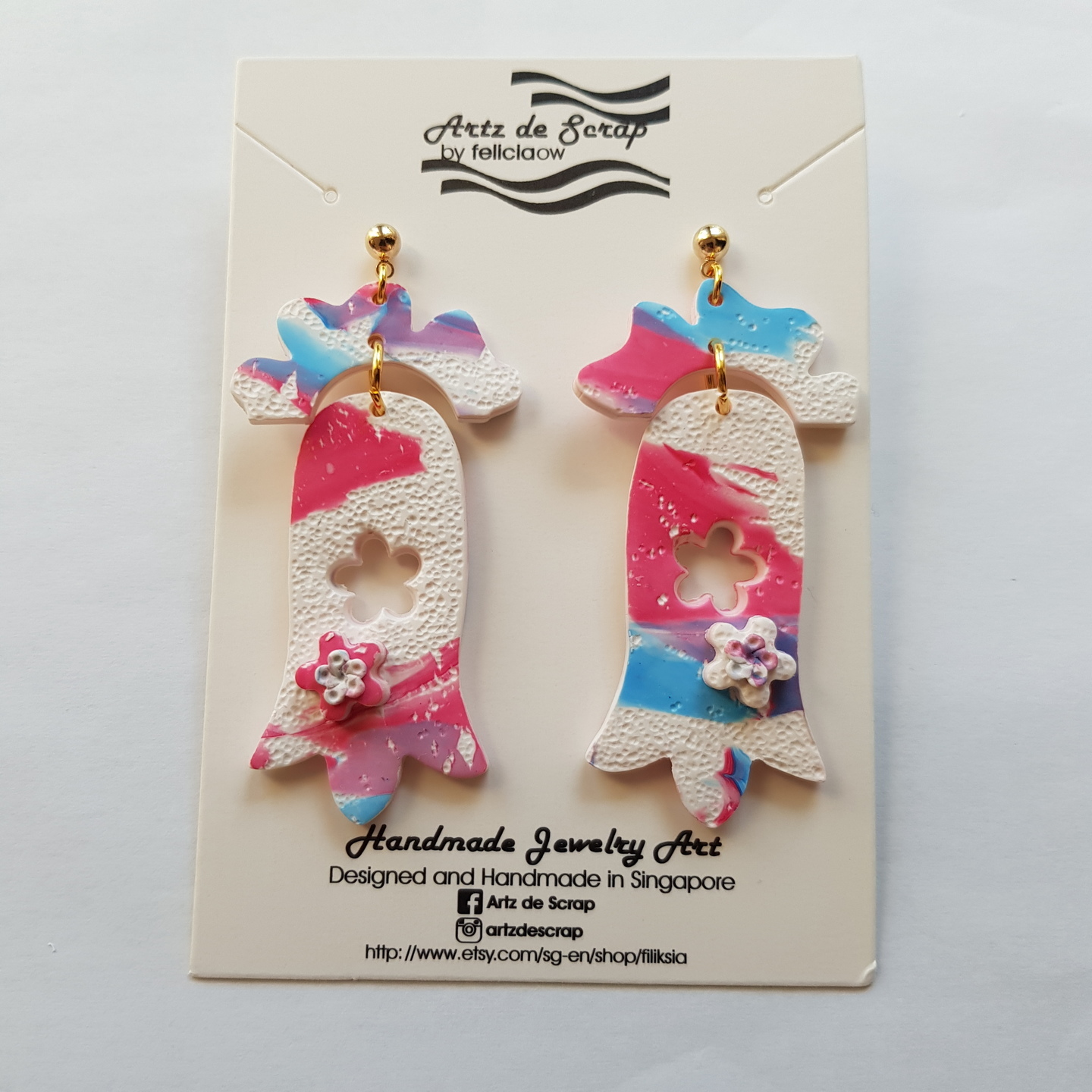 A Piece Of My Heart - Bluebell Flower Dangle Earrings