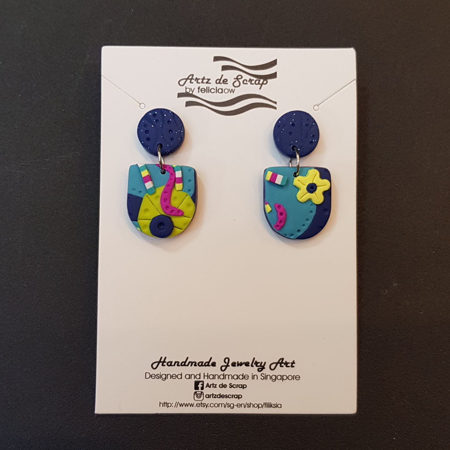 Cool Summer - Arch Drop Earrings - 2