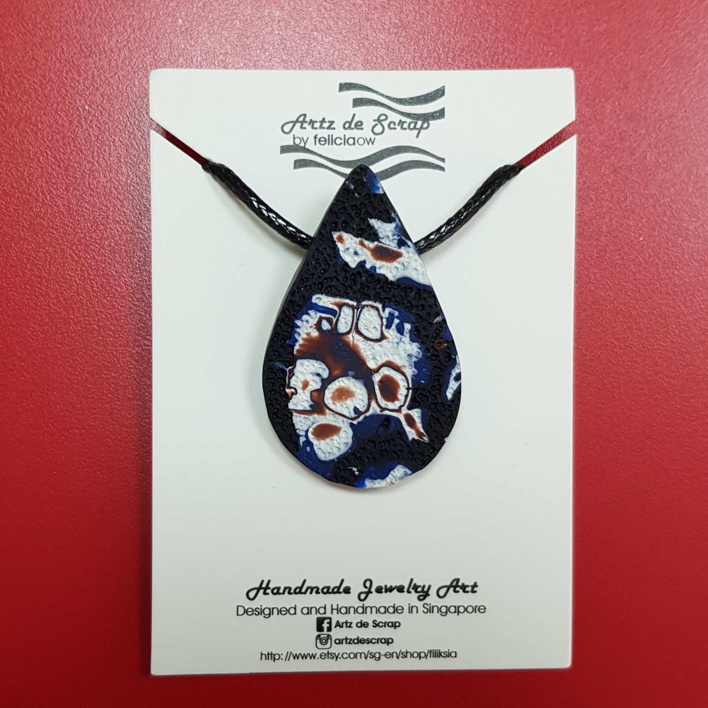 Textured Terrain - Teardrop Necklace
