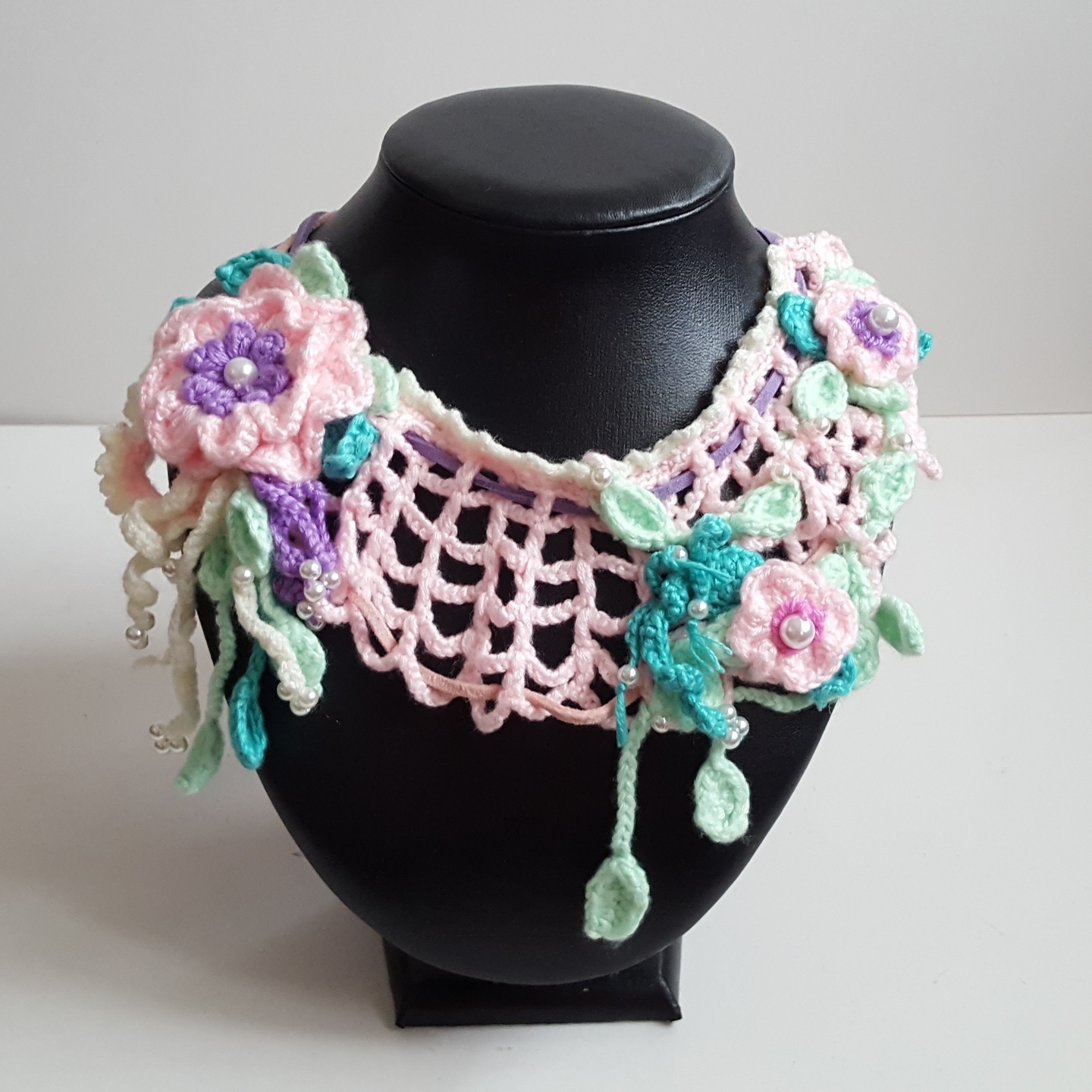 Flower Garden Crochet Necklace
