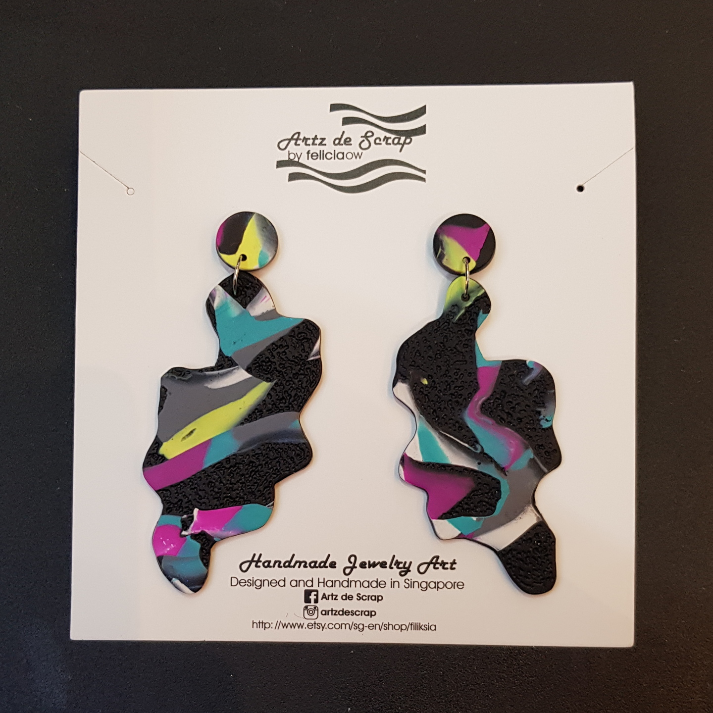Pop Art - Organic Dangle Earrings