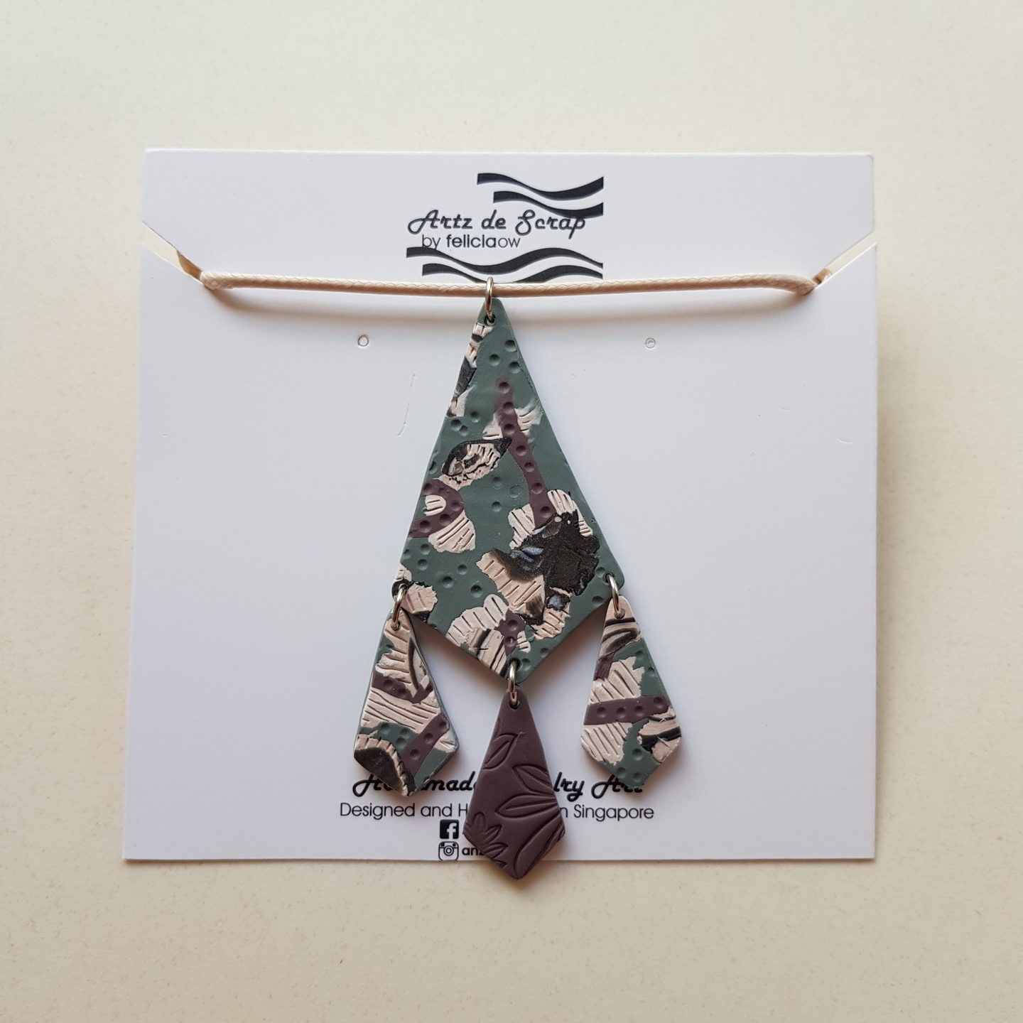 Camouflage - Diamond Dangles Necklace