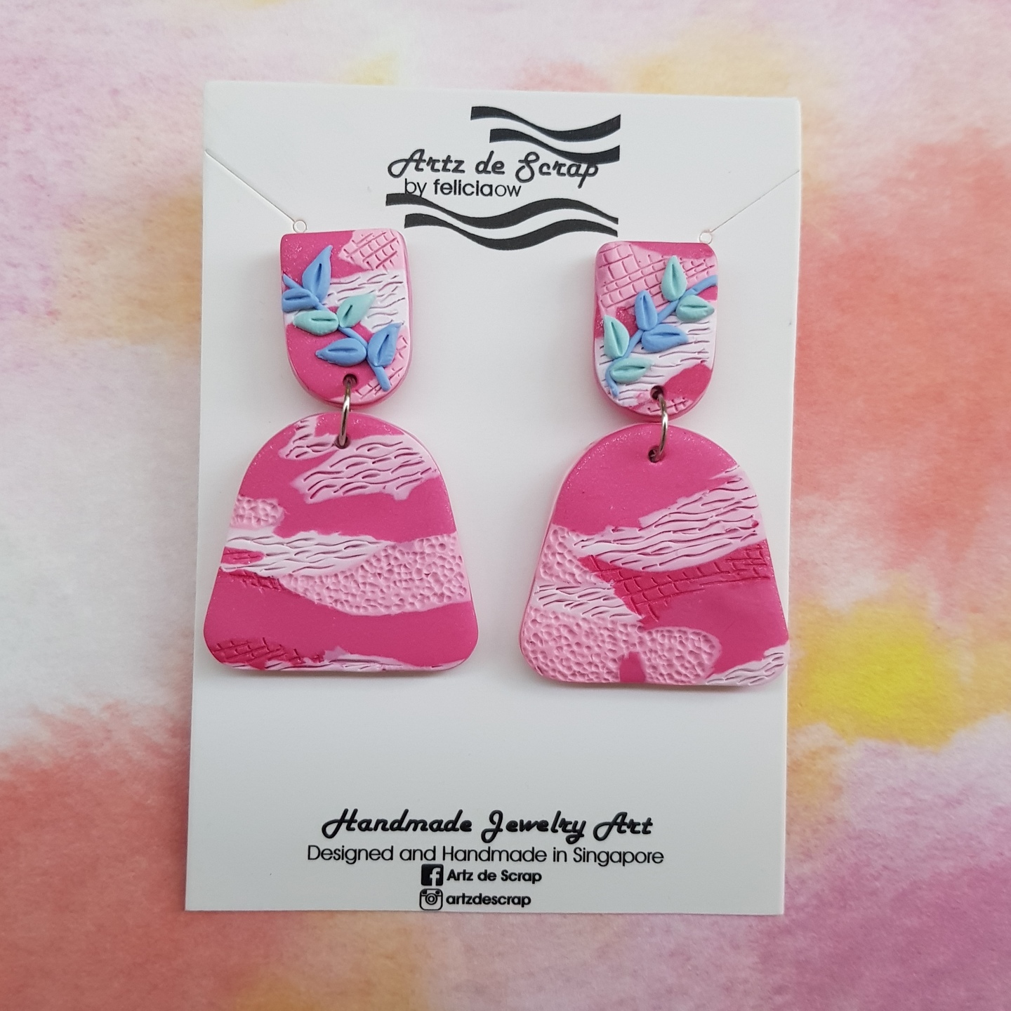 Sweet Pink Terrain - Arc Terrain Earrings