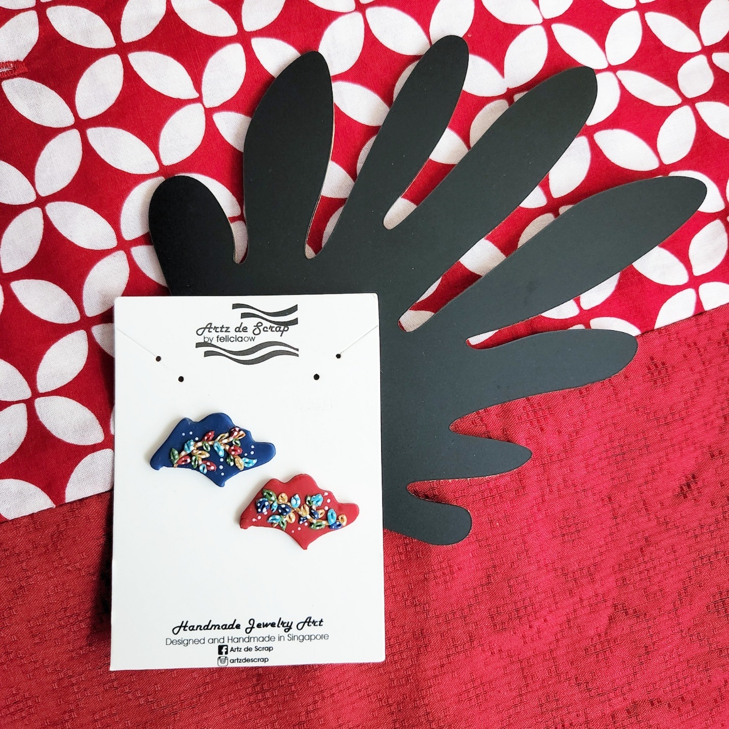 Uniquely SG - Singapore Map Studs Earrings Mismatched