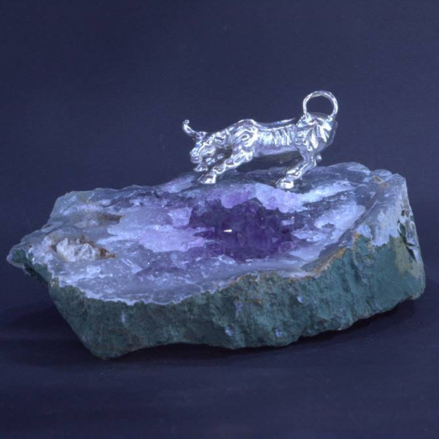 Bull On Amethyst