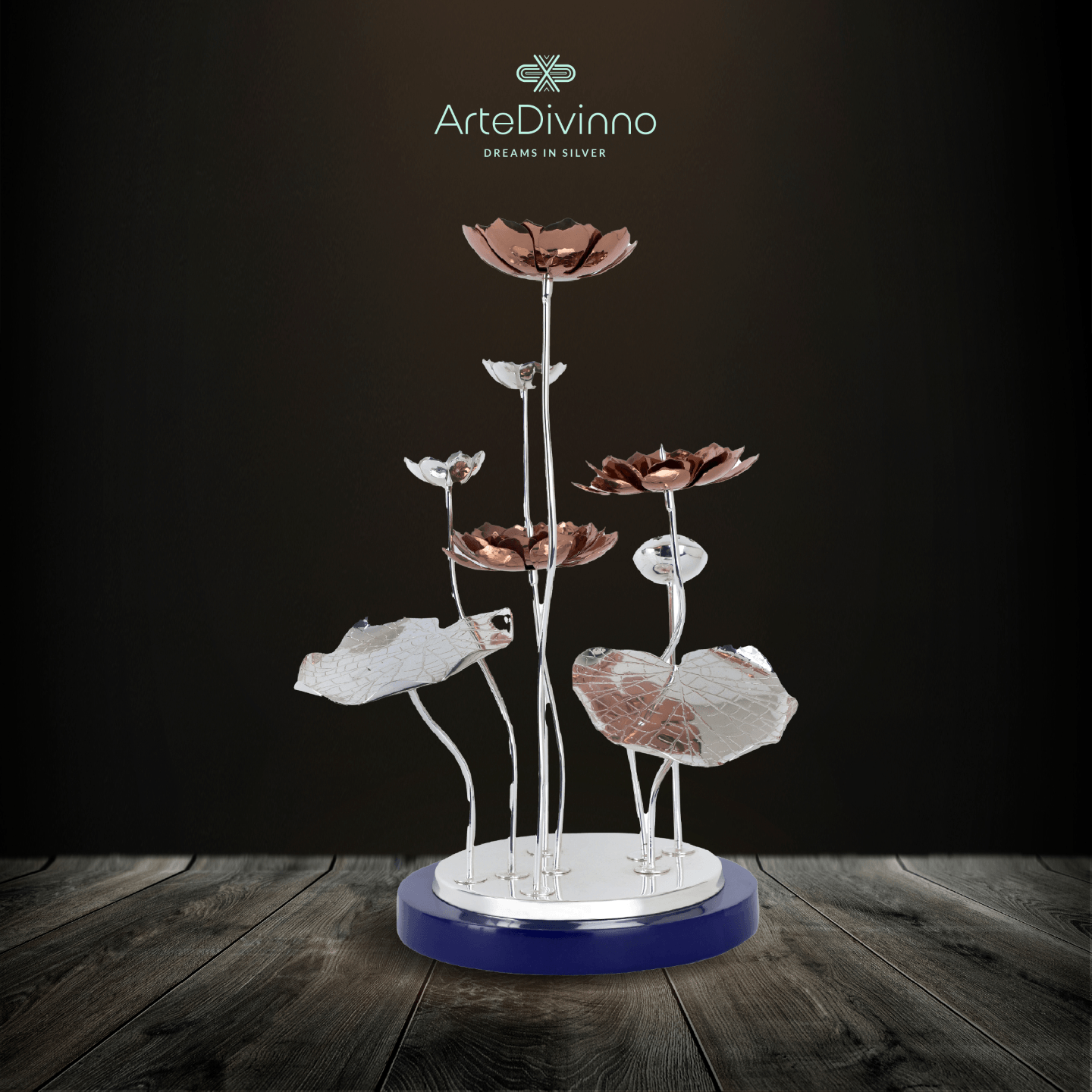 Copper Silver Candle stand