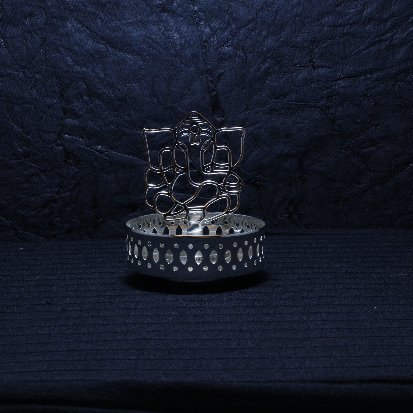 Silver Plated Ganesha Tea Light