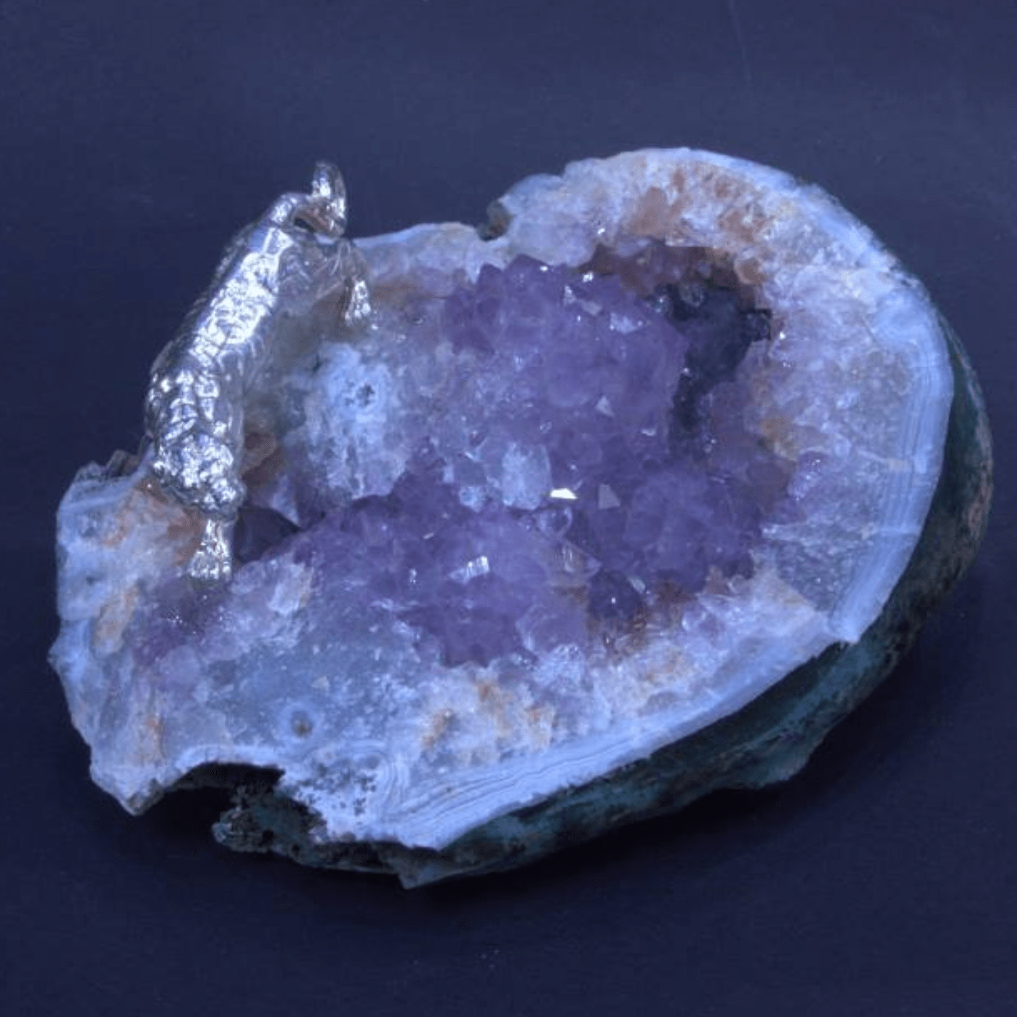 Tiger On Amethyst
