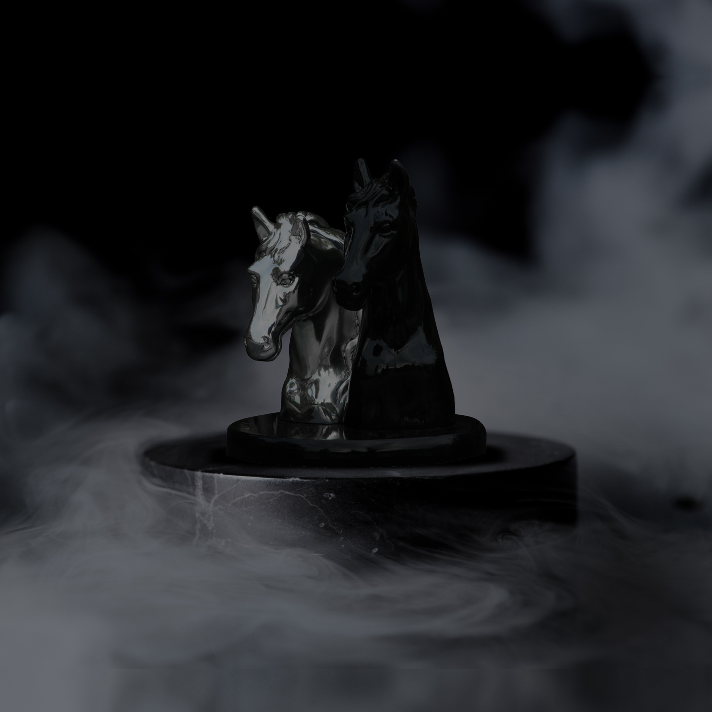 Dual Horse Statue
