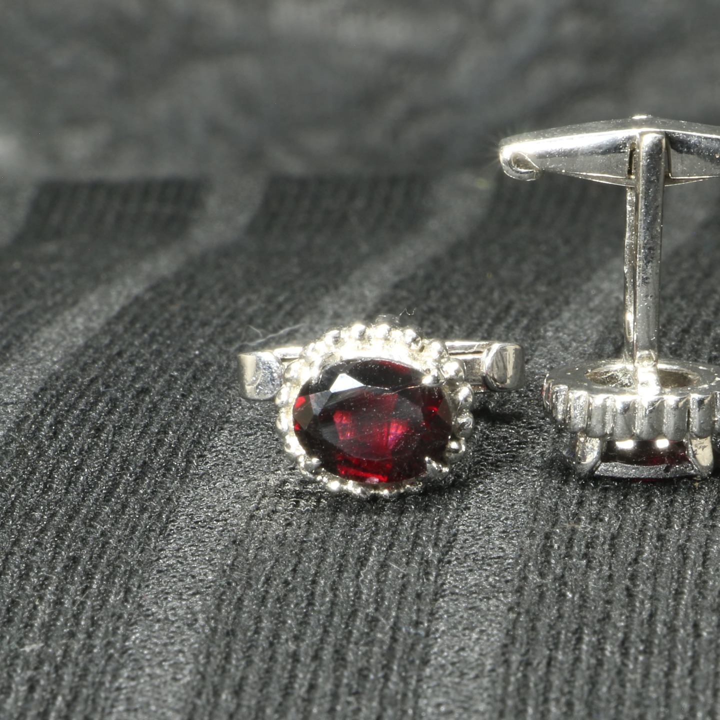Oval Wine Stone Cufflink