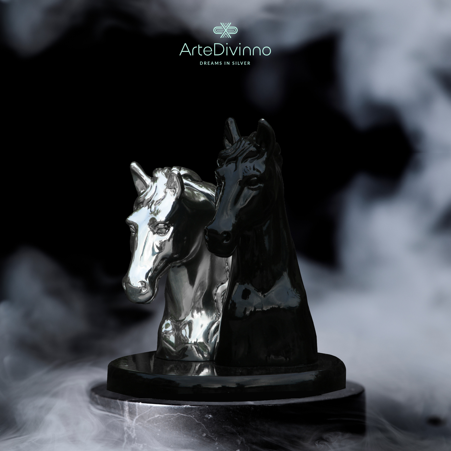 Dual Horse Statue