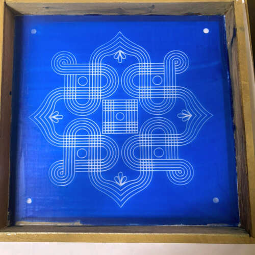 New padi heart shape kolam 10/10 inch