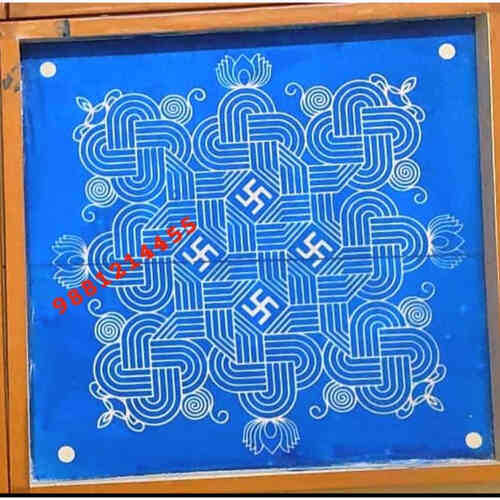 New kolam design with swastik in 1212 inch