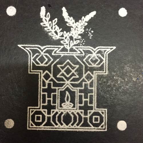 Tulas Rangoli Stencil Design 5 by 5 inch