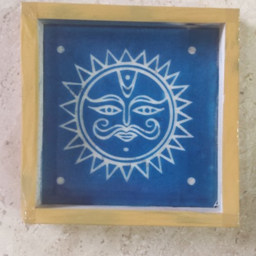 Sun Rangoli stencil small 5 by 5 inch 