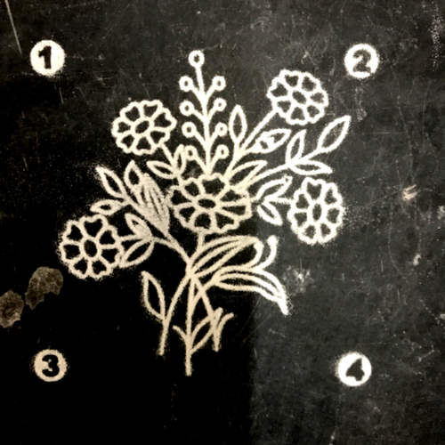 MeArtist Floral Rangoli Stencil size 5 by 5 inch