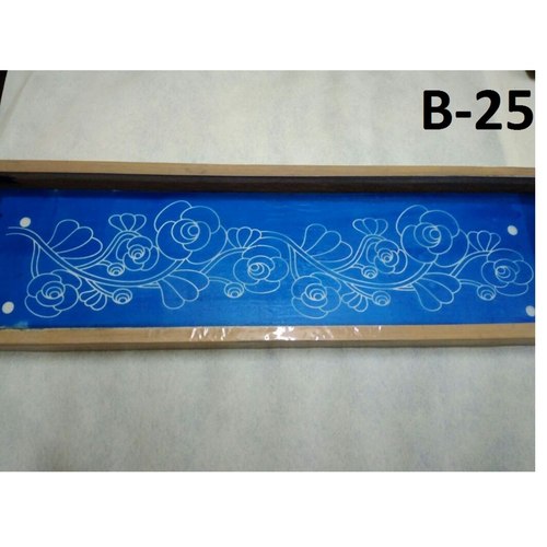 MeArtist wooden border Rangoli Stencil of 17 by 5 inch B-25