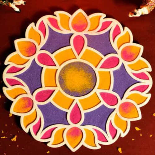 New Mdf Rangoli plate 12/12 inch 