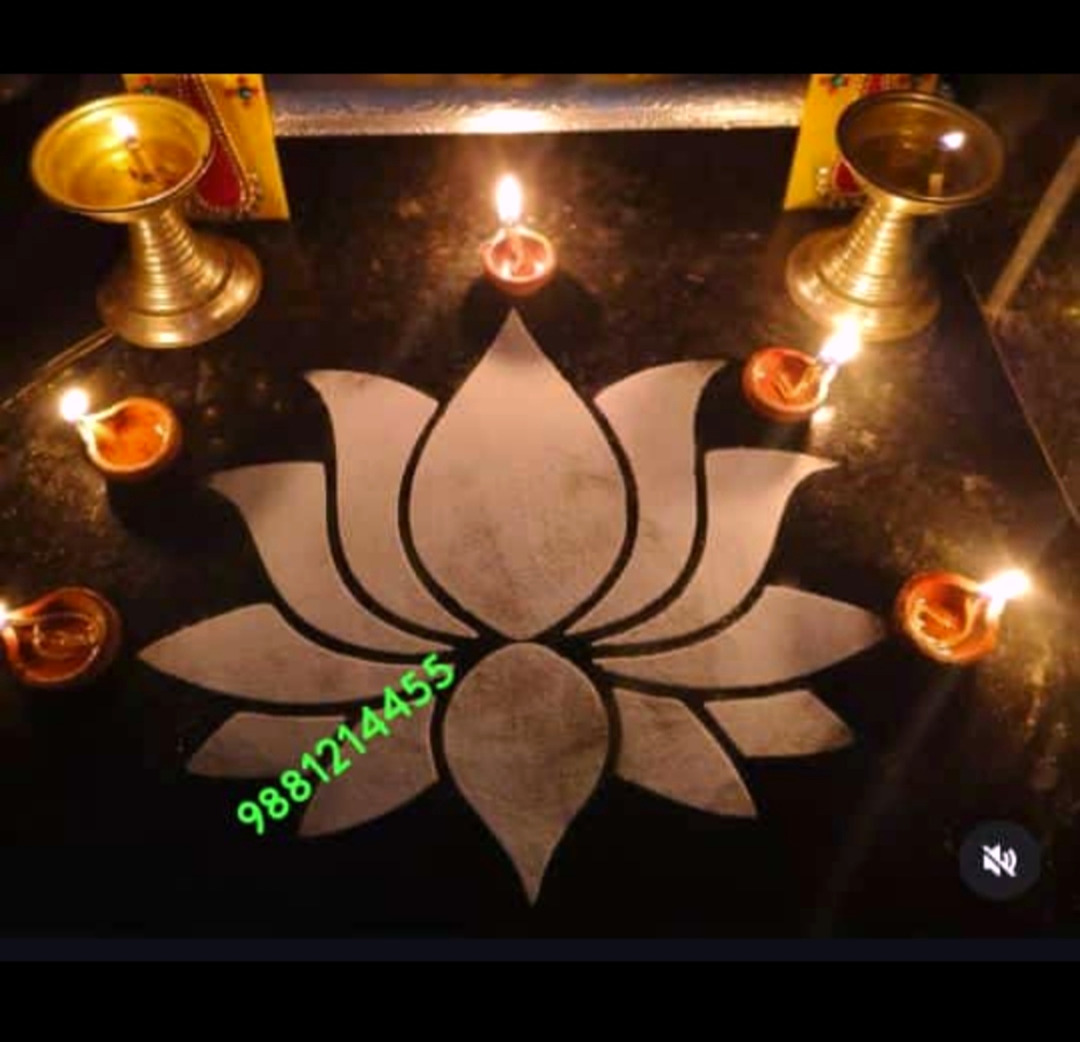 Lotus Rangoli stencil 