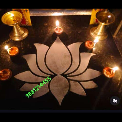 Lotus Rangoli stencil 