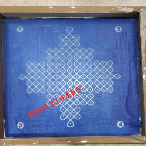 wooden Rangoli stencil of 9 by 9 inch