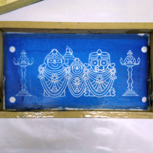 MeArtist wooden rangoli stencil of 9 by 5 inch with samai