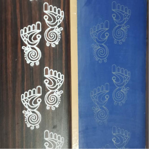khandeshi paule border Rangoli stencil