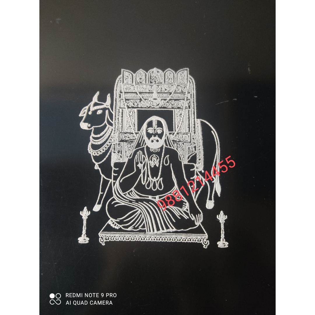 Raghvendra swami Rangoli stencil 1010 inch