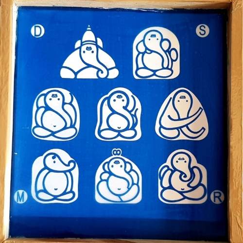 Ashatavinay murthi rangoli stencil