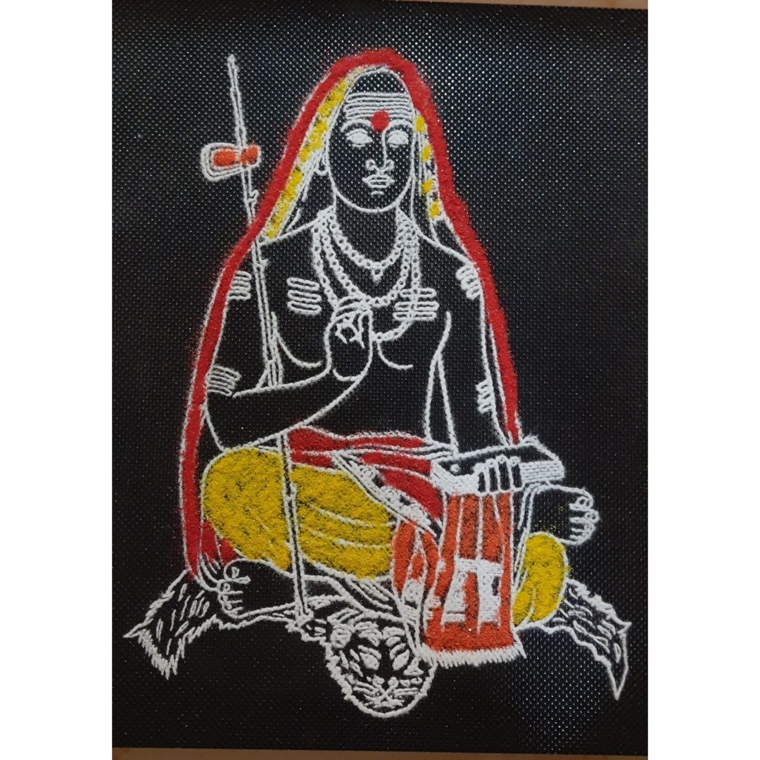 Adi shankaracharya rangoli stencil 10 by 14 inch