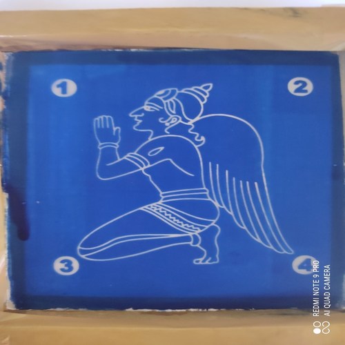 Garuda Rangoli stencil