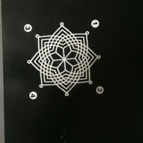 Dnya kamal/Hruday kamal rangoli stencil 