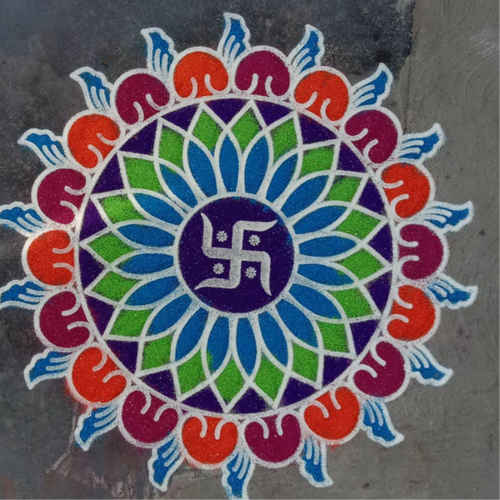 MeArtist wooden rangoli stencil of 12 by 12 inch