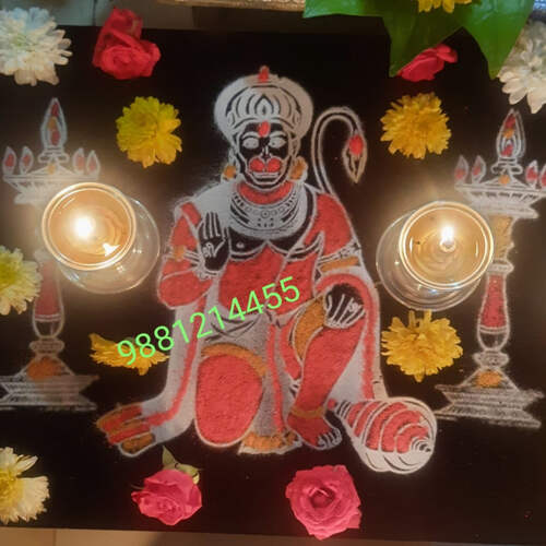 Only Hanuman Rangoli stencil 1014 inch