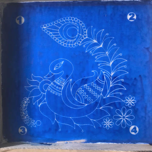 new peacock rangoli stencil