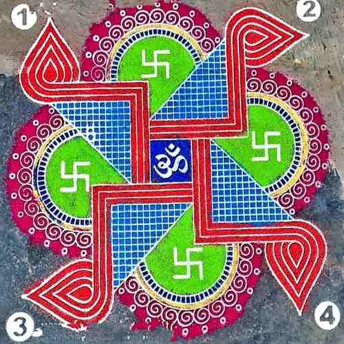 new kolam design big 12 by 12 inch