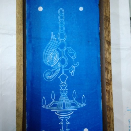 wooden samai rangoli stencil of 10 by 5 inch 