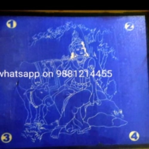 krishna with cow 9 by 9 inch