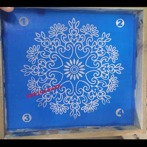 floral freehand design stencil 