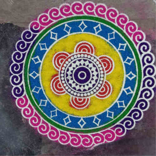 12 by 12 inch wooden framed Rangoli stencils